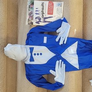 Morphsuits blue tuxedo Costume. 1 Piece Suit covers head to toe. NWT